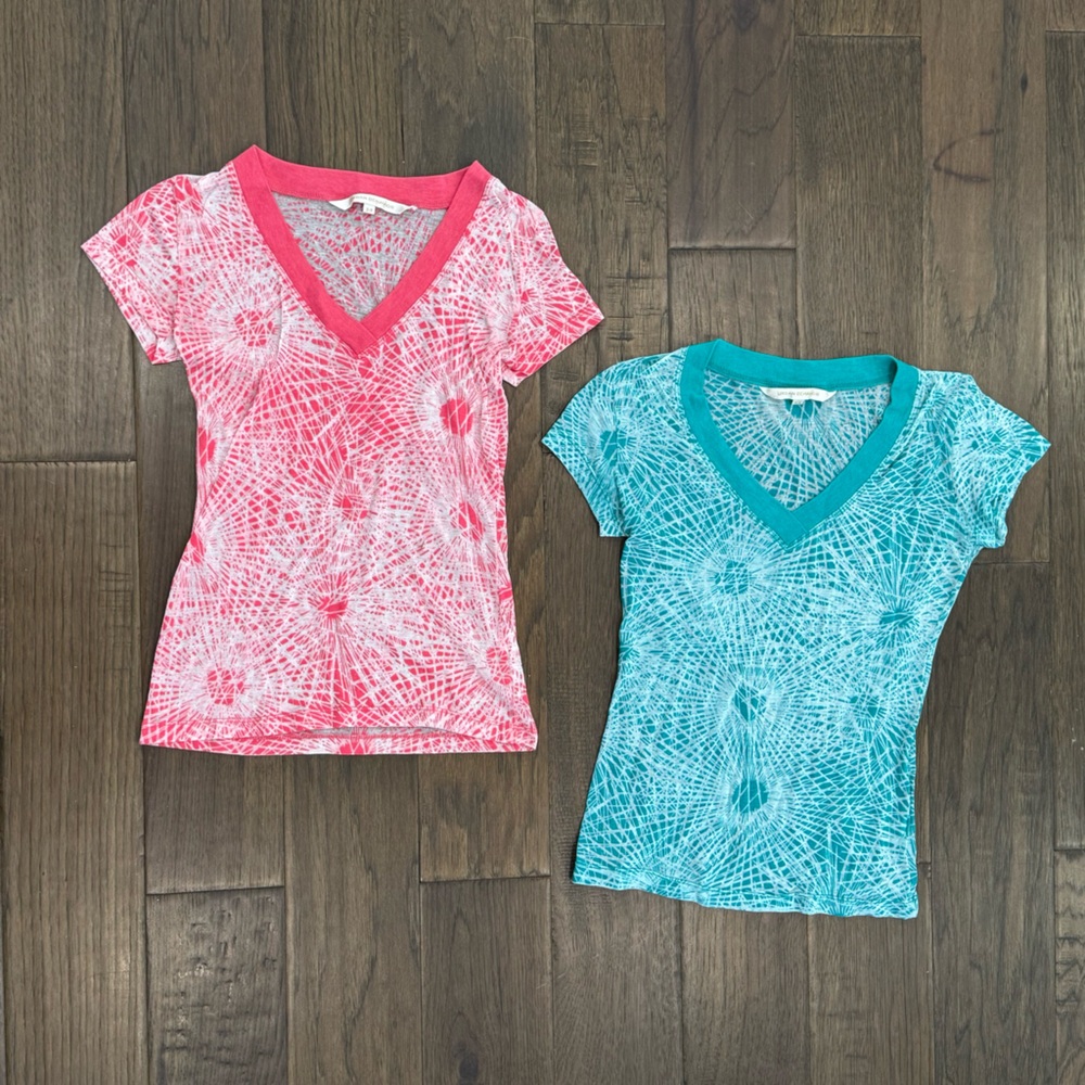 Urban Behavior Short Sleeve Tees in Pink and Blue